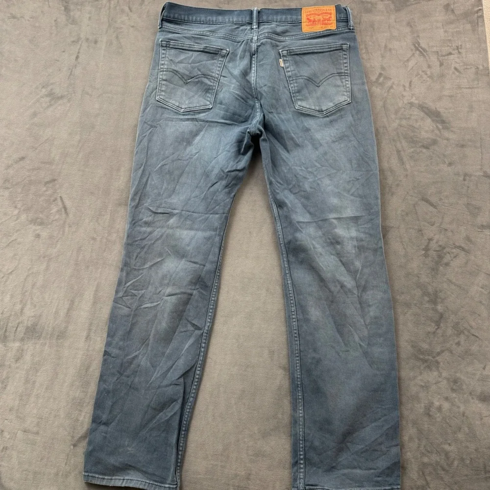 Levis 514 Straight Fit Jeans Faded Blue Gray Denim 36x34 Mens Pants